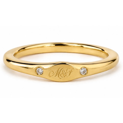 Signature Birthstone Signet Pinky Ring image 0