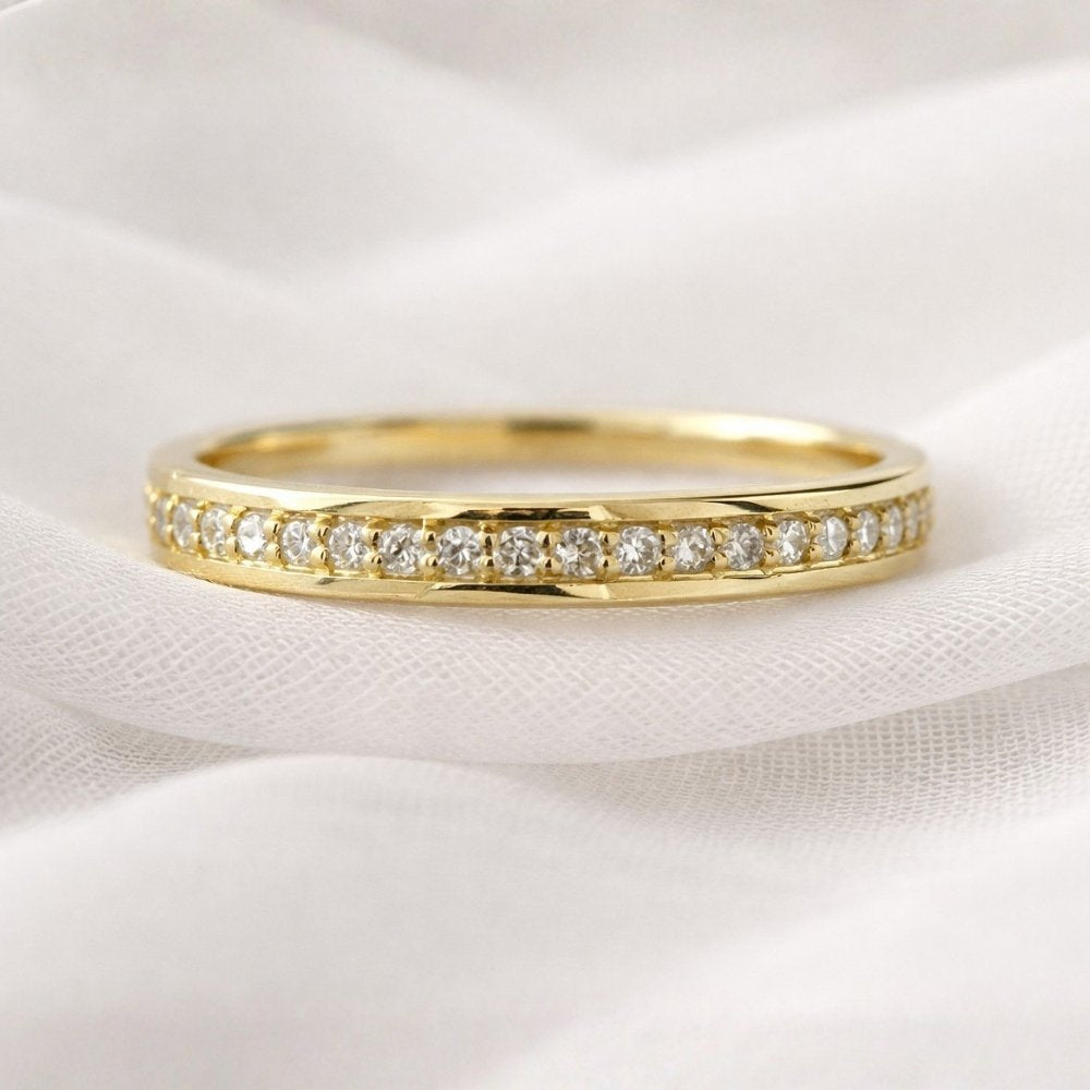 Signature 3mm Channel Set Half Eternity Band image 3