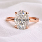 Signature Tori 2ct Oval Cut Cathedral Ring image 7