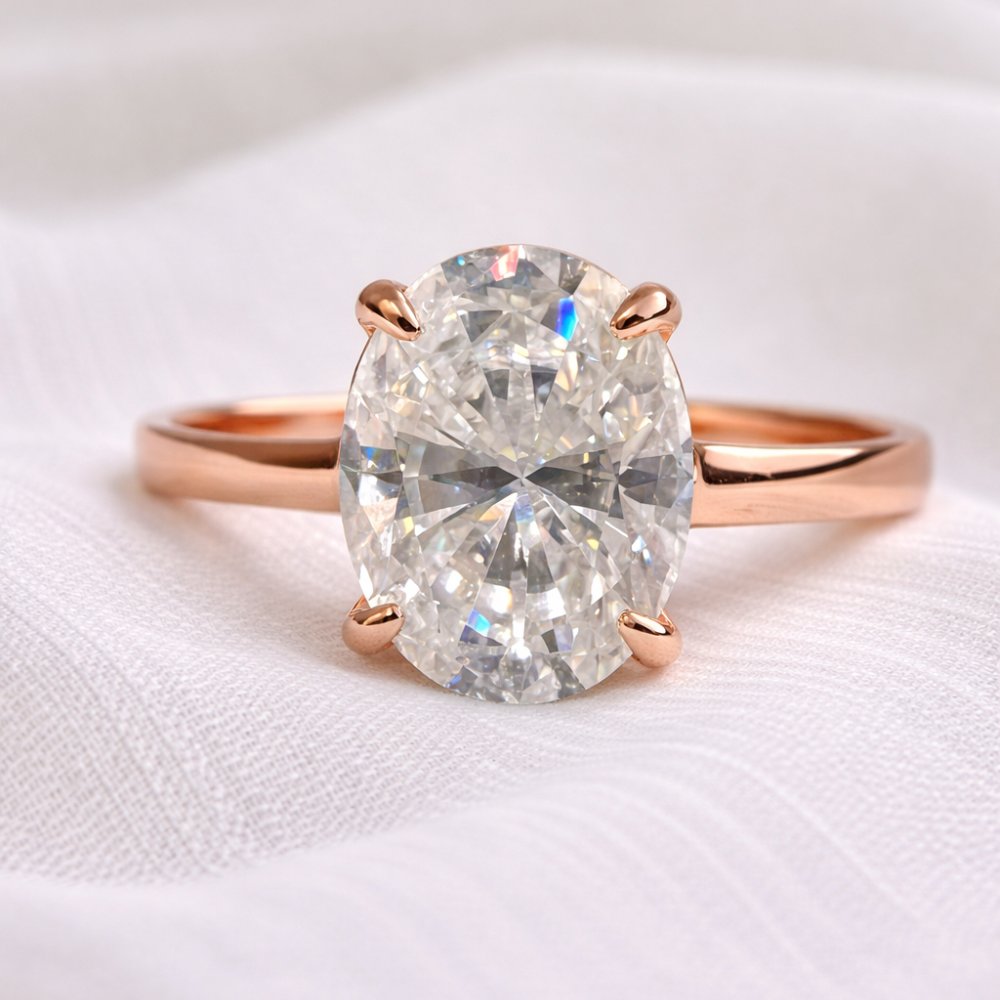 Signature Tori 2ct Oval Cut Cathedral Ring image 7