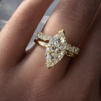 Signature Amina 2.5mm Moissanite Mosaic Half Eternity Band image 2