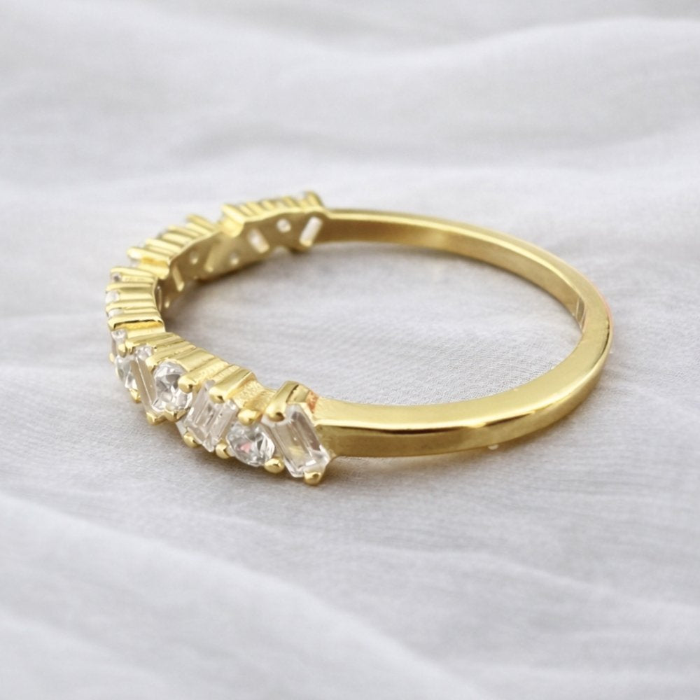 Signature Amina 2.5mm Moissanite Mosaic Half Eternity Band image 4