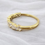 Signature Amina 2.5mm Moissanite Mosaic Half Eternity Band image 4