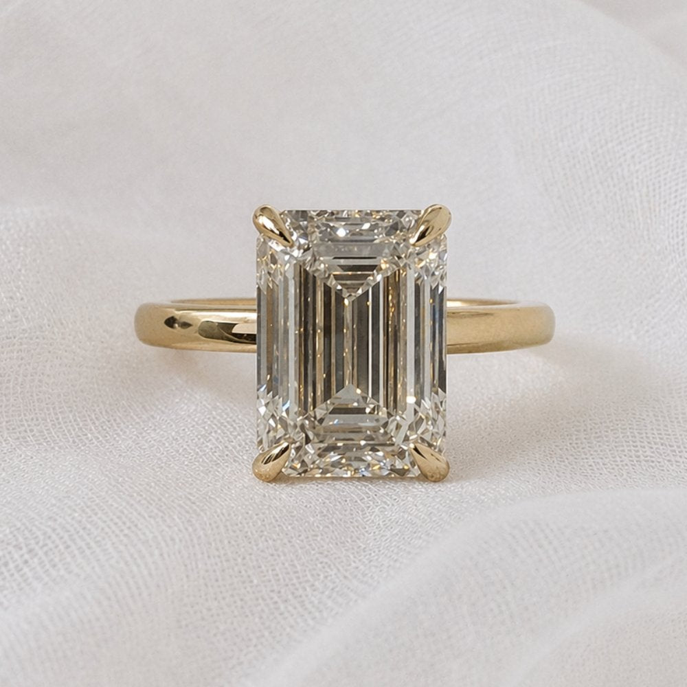 Signature Emilio 3-3.5ct Emerald Cut Solitaire Ring image 6