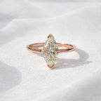 Signature Freya 2ct Moissanite Marquise Half Bezel Ring image 8