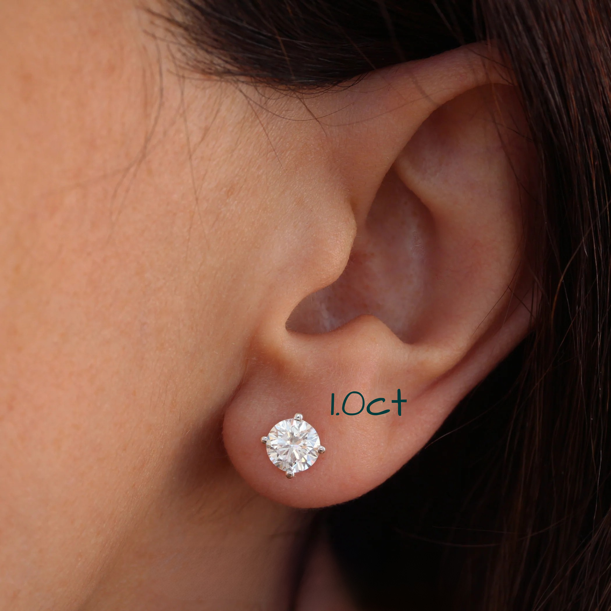 Sashi Moissanite Martini Set Stud Earrings image 5