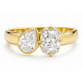 Signature Nicole 3CTW Pear and Cushion Cut Toi Et Moi Ring image 0