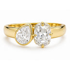 Signature Nicole 3CTW Pear and Cushion Cut Toi Et Moi Ring image 0