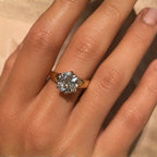Signature Cressida 3ct Cushion Cut 5mm Wide Band Ring image 1