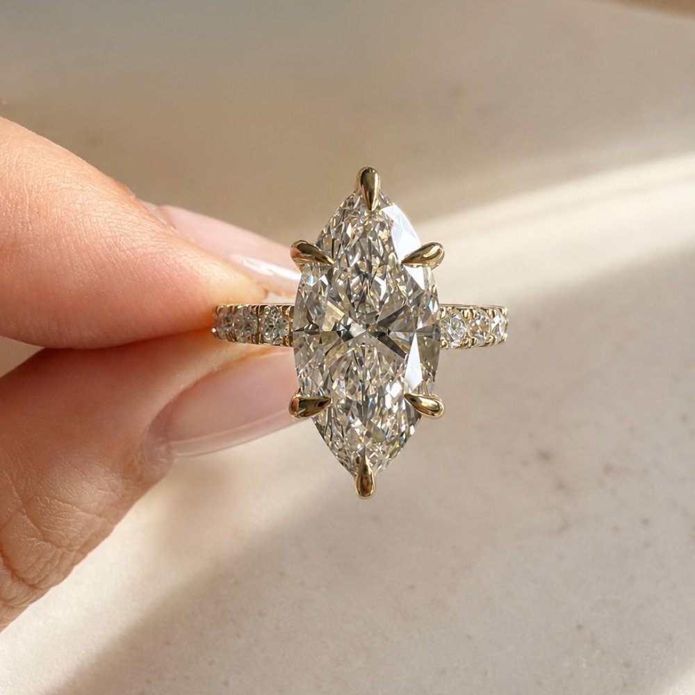 READY TO SHIP - Selena 3.10ct Marquise Lab Diamond Ring