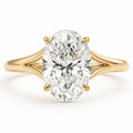 Hailey 4ct Oval Low Set Split Shank Ring