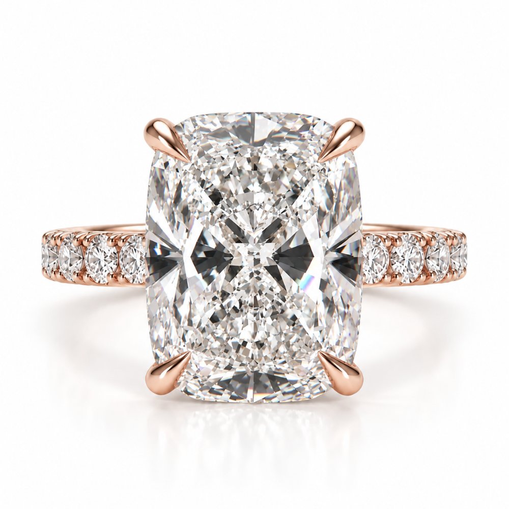 Serena 5ct Elongated Cushion Pave Ring