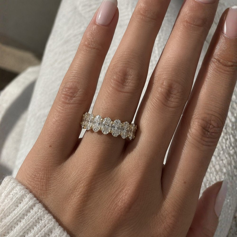 Chloe 2.4CTW Oval Half Eternity Band