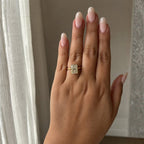 Riley 4ct Radiant Cathedral Ring