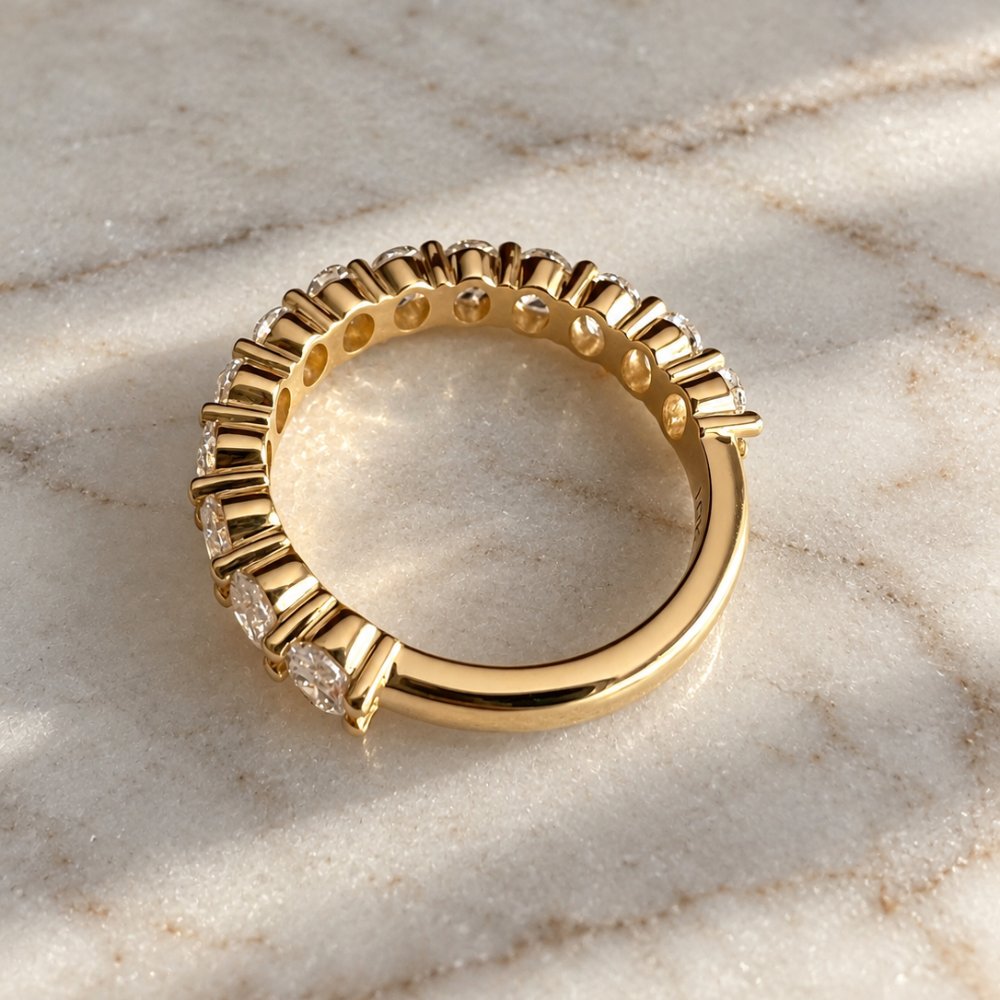 READY TO SHIP - Valentina 2.25CTW Oval 3/4 Eternity Band