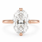 Olivia 4ct Oval Cut Compass Set Solitaire Ring