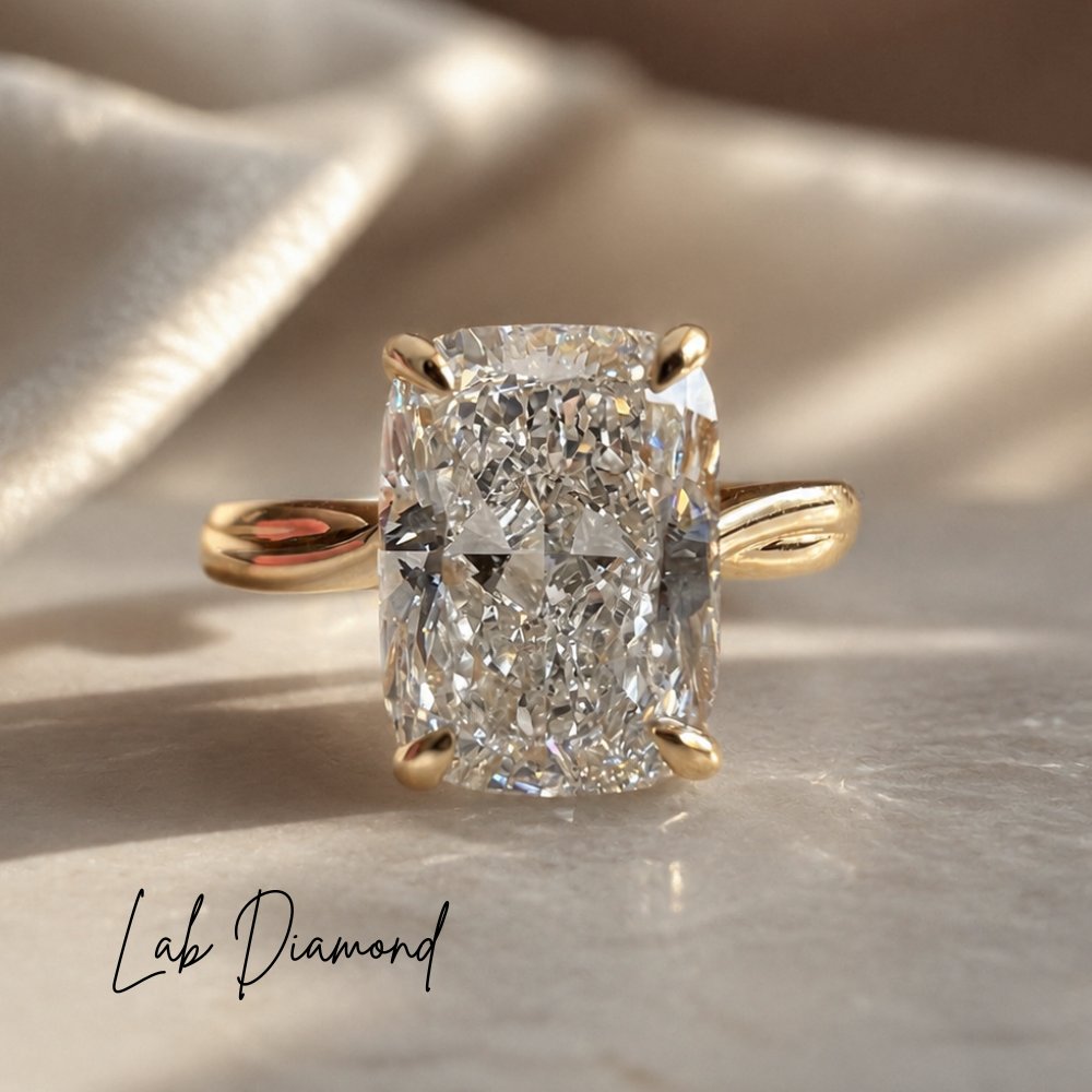 Stacey 3ct Elongated Cushion Trellis Ring
