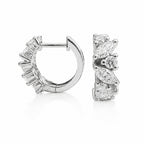Natty 0.8CTW Marquise and Round Lab Diamond Huggie Earrings
