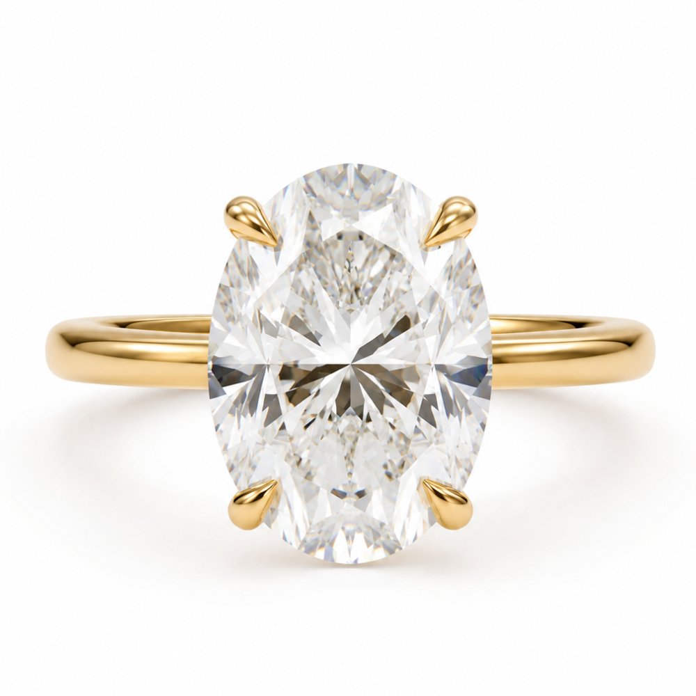 Ophelia Fleur 2-2.5ct Oval Solitaire Ring