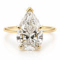 Elsa 3ct Pear Cut Hidden Halo Tulip Setting Ring - M&F Series image 0