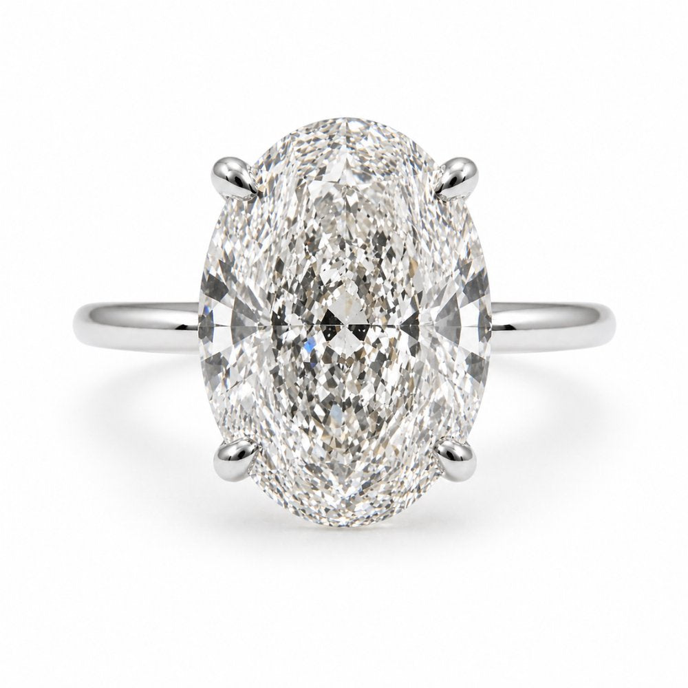 Signature Daisy Oval Cut 5ct Cathedral Ring image 8
