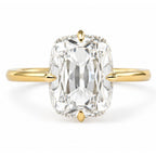 Athena 3ct Elongated Old Mine Cushion Cut Tulip Setting Ring - M and F Series image 0