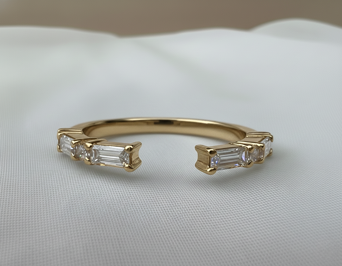 Signature Natalie East West Baguette and Round Cut Band image 5
