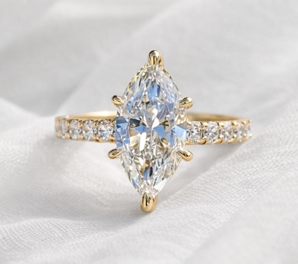 Signature Selena 3.5ct Marquise Cut with Pave Ring image 3