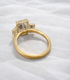 Emilia 6.6CTW Radiant Cut Trilogy Ring - M and F Series image 10