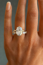 Signature Ophelia Oval Cut 4ct Solitaire Ring image 4