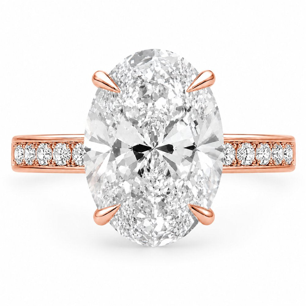 Signature Juliette 3.5ct Oval Cut Channel Set Pave Ring image 5