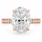 Signature Juliette 3.5ct Oval Cut Channel Set Pave Ring image 5