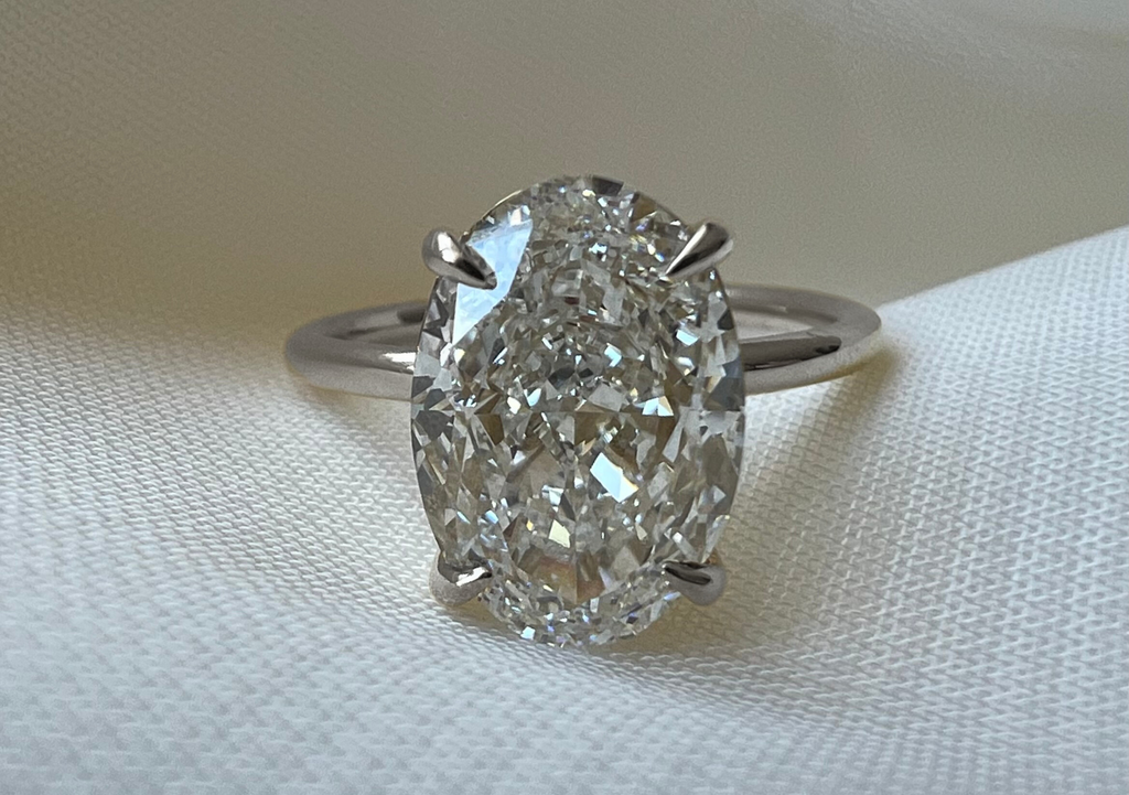Signature Ophelia Oval Cut 4ct Solitaire Ring image 10