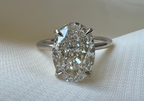 Signature Ophelia Oval Cut 4ct Solitaire Ring image 10