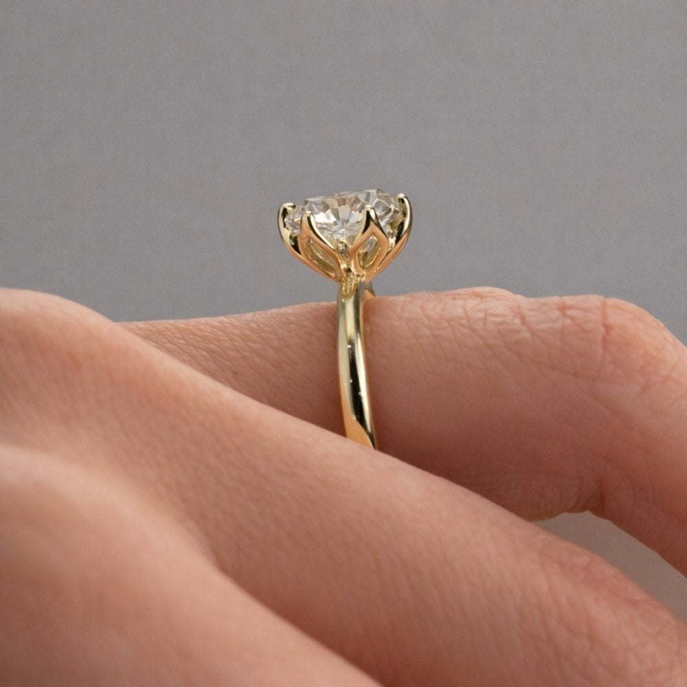Renee 2ct Round Tulip Setting Ring - M & F Series image 2