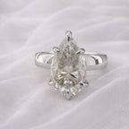 Signature Florie Pear Cut 4mm Dome Band Engagement Ring image 6