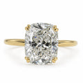 Signature Catherine 3ct Elongated Cushion Cut Cathedral Setting Ring image 0