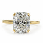 Signature Catherine 3ct Elongated Cushion Cut Cathedral Setting Ring image 0