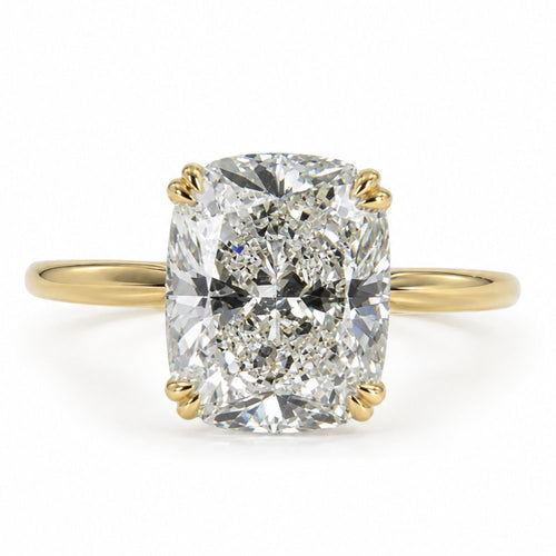 Signature Catherine 3ct Elongated Cushion Cut Cathedral Setting Ring image 0