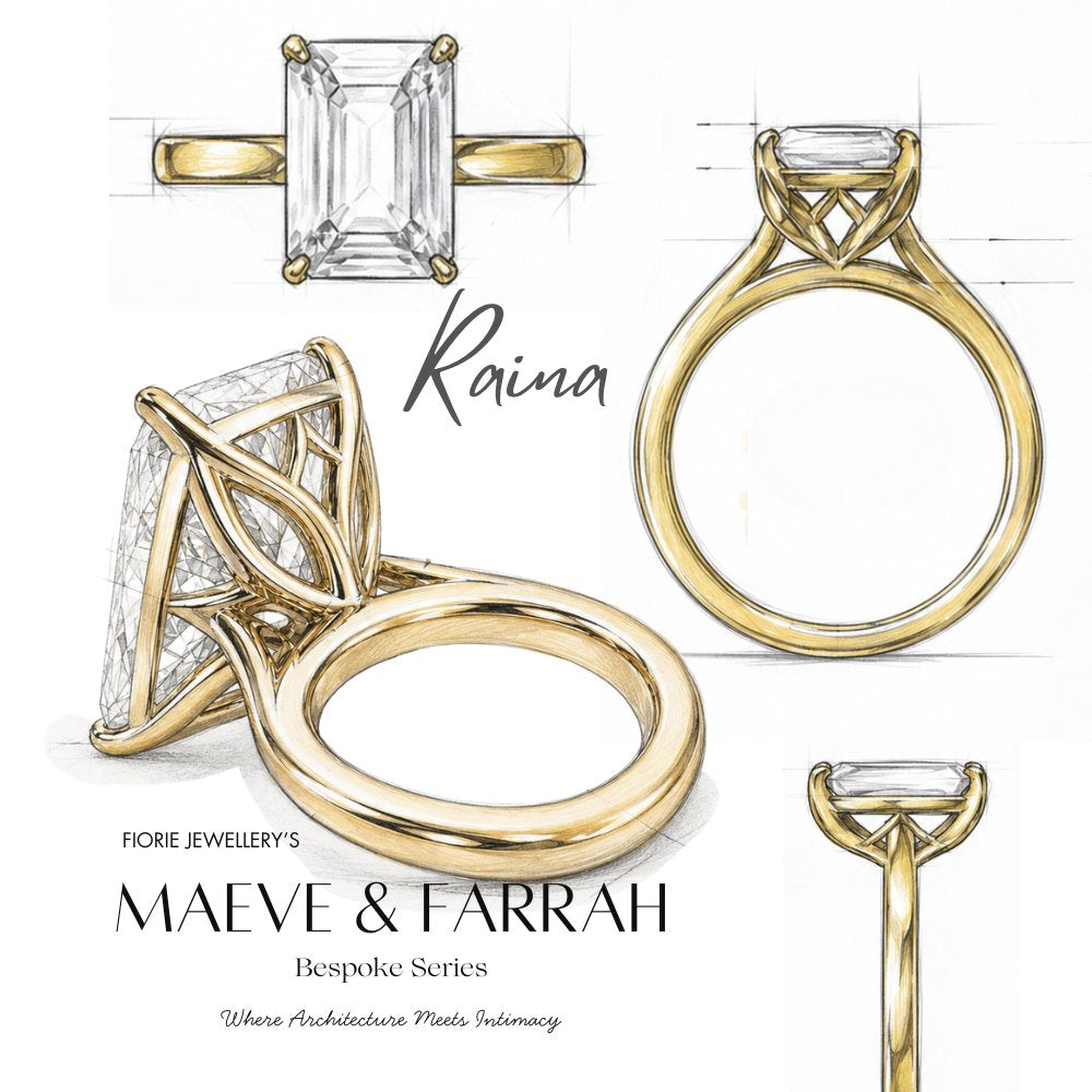 Raina 5ct Radiant Cut Tulip Setting Engagement Ring - M&F Series image 8