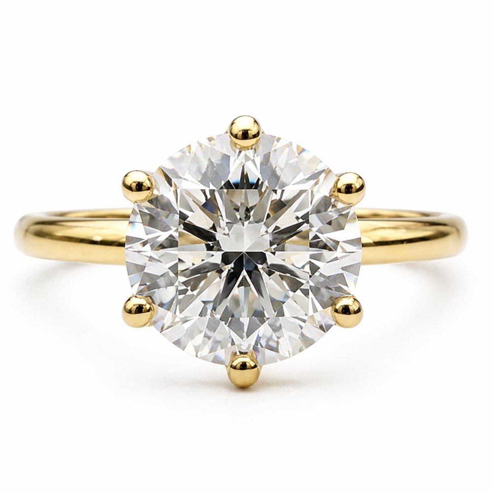 Renee 2ct Round Tulip Setting Ring - M & F Series image 0