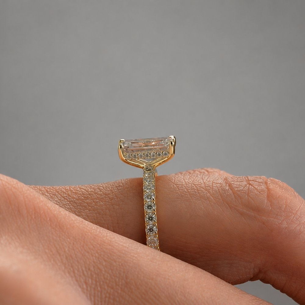 Signature Tina Radiant Cut 2-2.5ct Moissanite Ring image 2