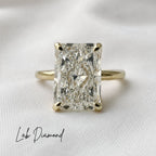 Flavia 4-4.5ct Radiant Engraved Ring