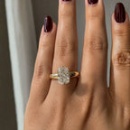 READY TO SHIP - Tanya 3ct Elongated Cushion Tapered Ring