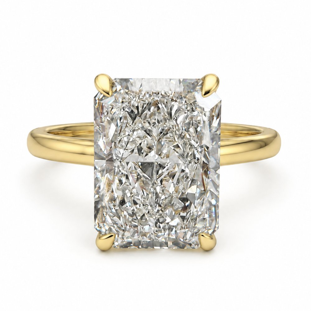 Riley 4ct Radiant Cathedral Ring
