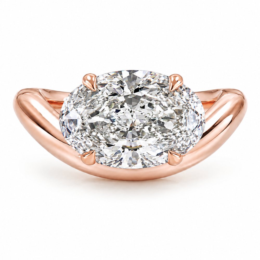 Olive 2-2.5ct Oval Contour Ring