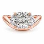 Olive 2-2.5ct Oval Contour Ring