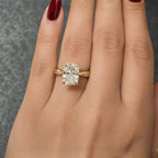 Stacey 3ct Elongated Cushion Trellis Ring