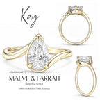 Kay 3ct Pear Contour Ring