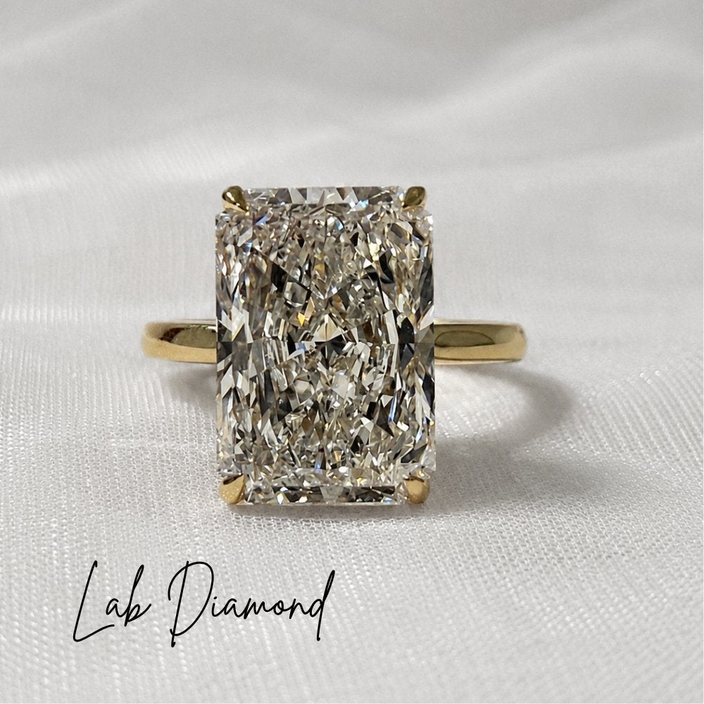 Raina 5ct Radiant Cut Tulip Setting Engagement Ring - M&F Series image 2